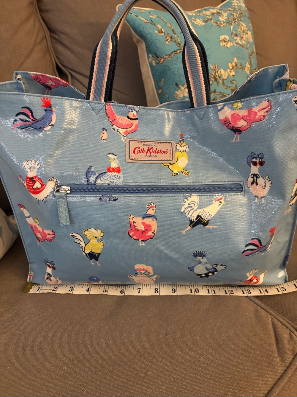 Rare Vtg~ Hen Party by Cath Kidston London Tote with Adjustable Cross-Body Strap - Picture 12 of 15